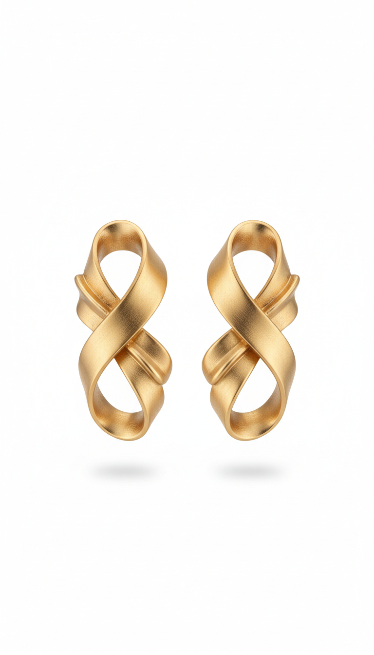 Gold-Plated Sculptural Earrings