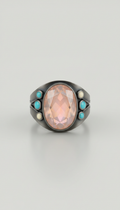Sunlit Peach statement ring