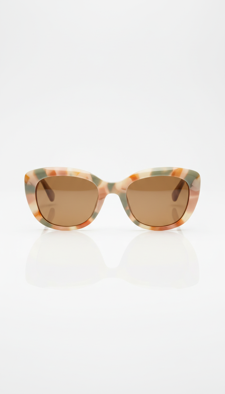 Polished Acetate Statement Sunglasses