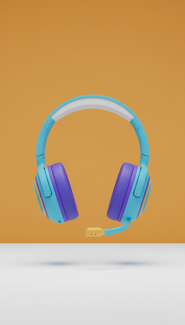 Blue Wireless Gaming Headset