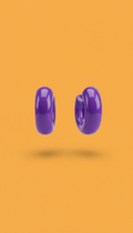 Violet Chunky Hoop Earrings