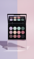 High-Pigment Eyeshadow Palette with Neon Accents