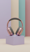 Rose Gold Wireless Gaming Headset with Plush Earcups